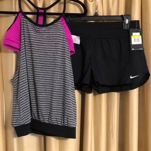 NWT Nike Swimsuit Top & Bottom Med